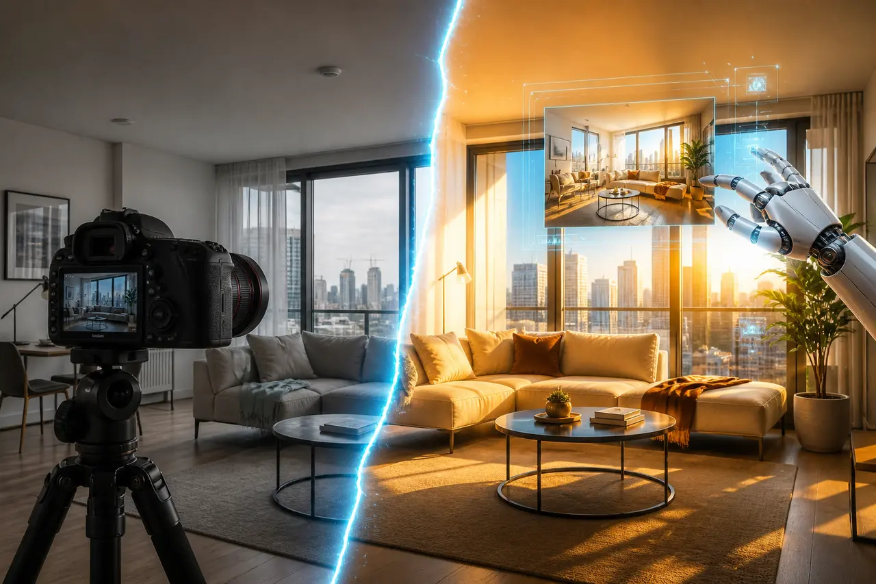 KI in der Ferienwohnung-Fotografie: Zwischen magischer Perfektion und echtem Vertrauen
